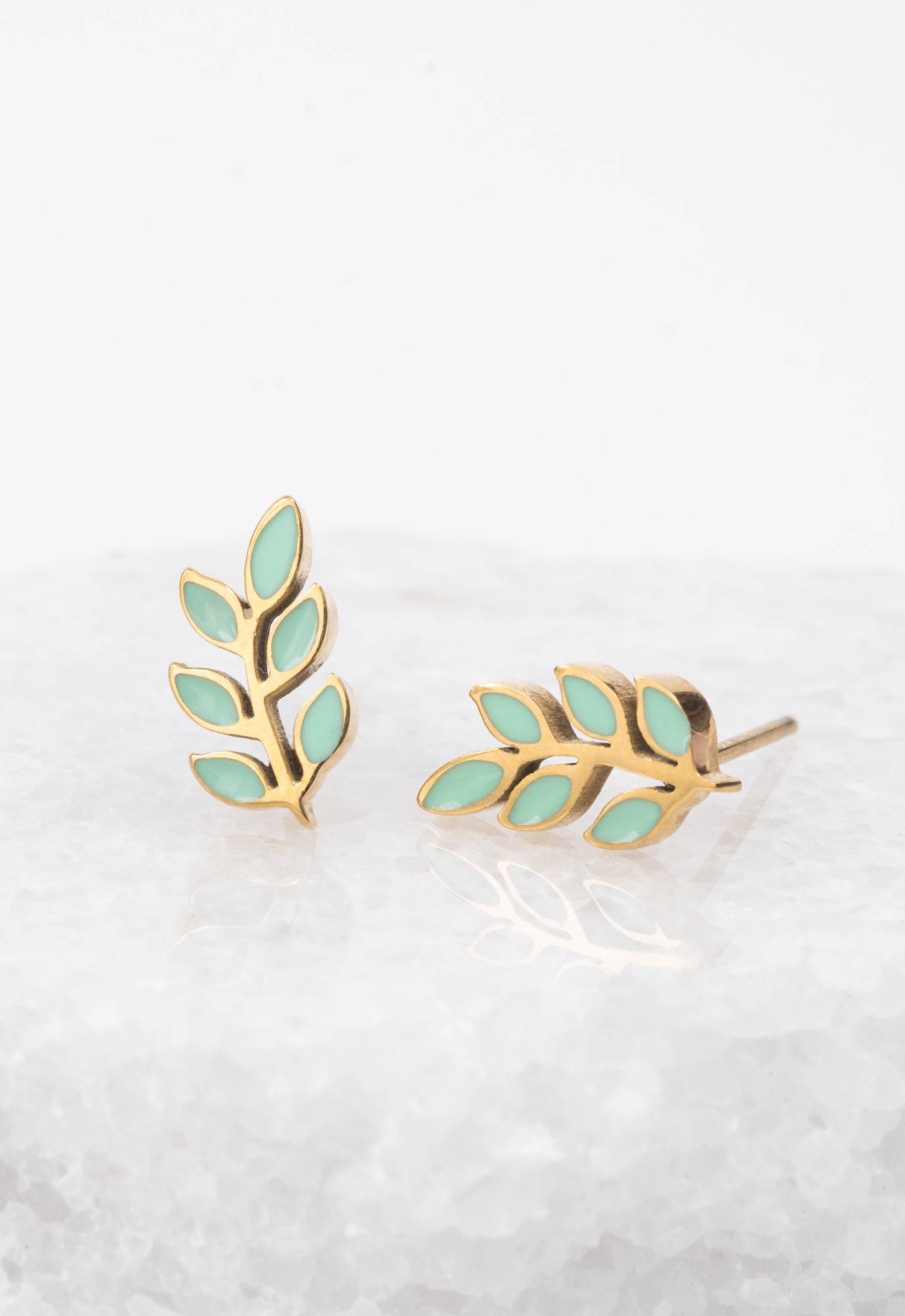 Rowen Stud Earrings in Mint