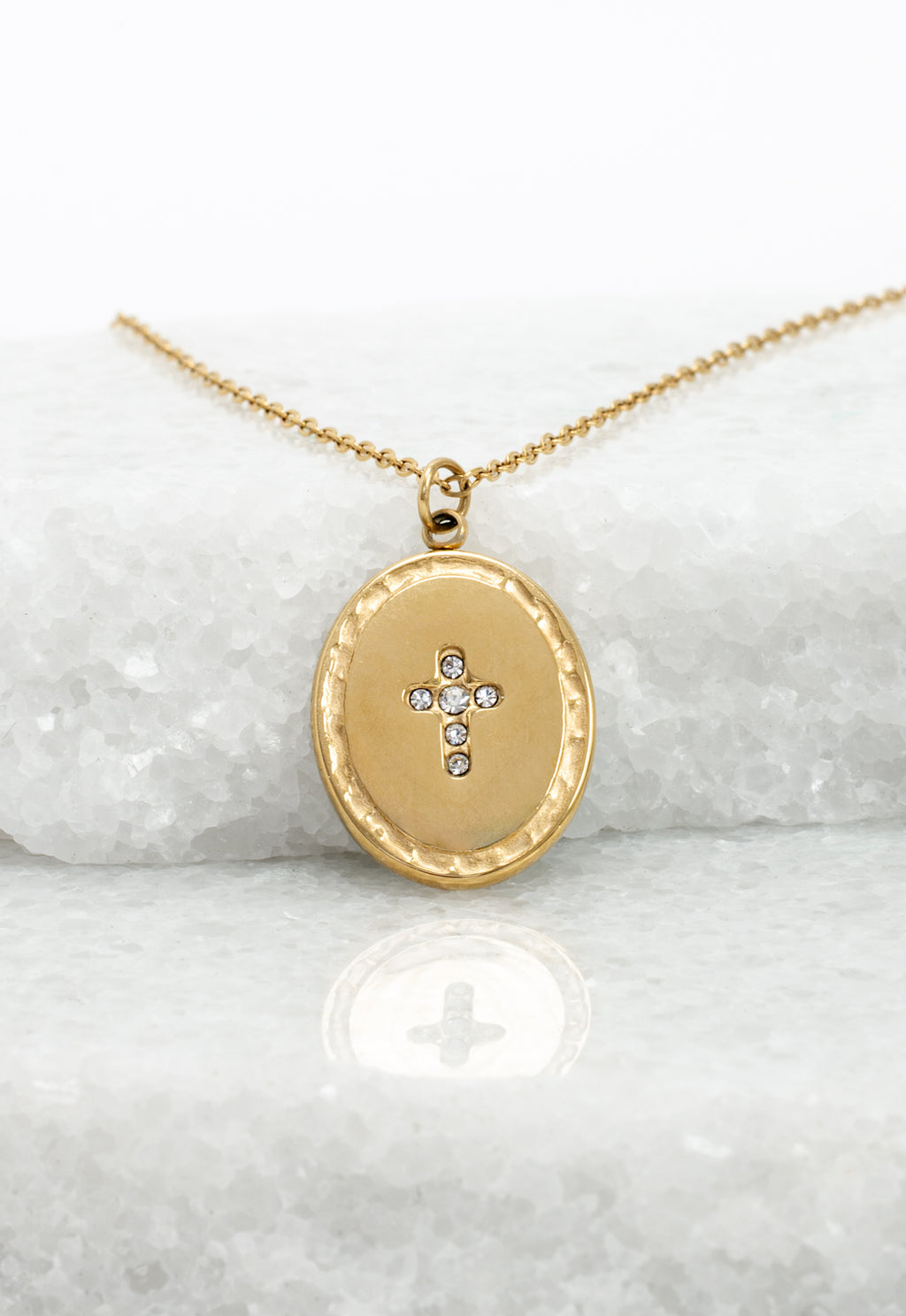 Shine Bright Cross Pendant in Mint